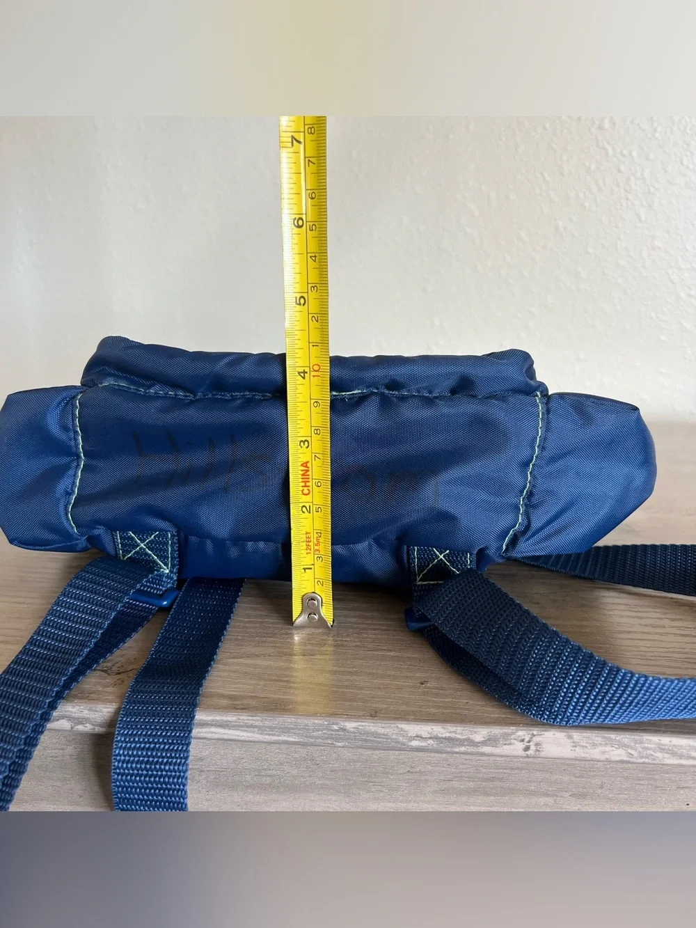 VTG Disney Winnie the Pooh Mini Backpack 90’s Y2K Blue Nylon Side Zip Pockets